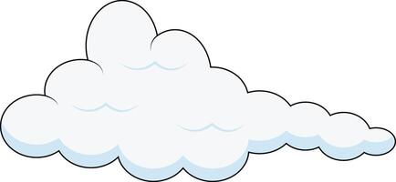 Cartoon Fluffy White Clouds on White Background. Illustration Design. vector