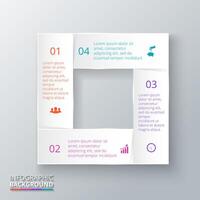 circle square infographic. Business concept with four options, parts, steps or processes. vector