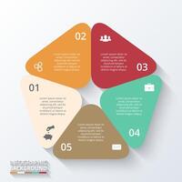 pentágono elemento para infografía. vector