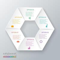 circle infographic. Business concept with six options, parts, steps or processes. vector