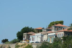 greek village on lesbos, greece photo