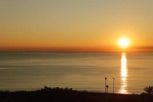 sunrise in alicante, spain photo