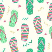 Slipper summer beach seamless pattern pattern vector