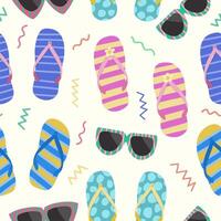 Slipper summer beach seamless pattern pattern vector