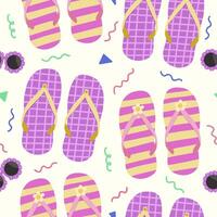 Slipper summer beach seamless pattern pattern vector