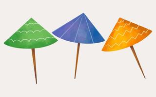 Umbrella beach summer element vector