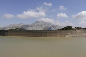 reservoir, storage water, malaga, spain photo