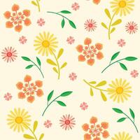 Seamless flower pattern design . Floral print for fabric. vector