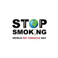 World no tobacco day, a concept for stop smoking. heart bit line and cigarette. dangers of smoking. smoking effect on lung with people around and family. design. vector