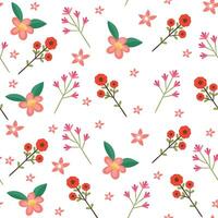 Seamless flower pattern design . Floral print for fabric. vector