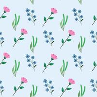 Seamless flower pattern design . Floral print for fabric. vector