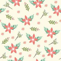 Seamless flower pattern design . Floral print for fabric. vector