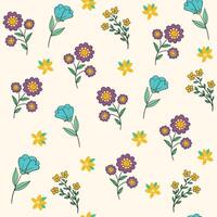 Seamless flower pattern design . Floral print for fabric. vector