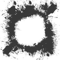 Silhouette dirty texture border black color only vector
