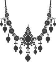 Silhouette jewelry and accessories for women black color only vector