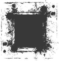 silueta sucio textura frontera negro color solamente vector