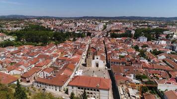Stadt von Tomar Portugal Antenne Aussicht video