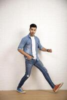 Good Looking Man In Dancing Pose photo