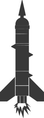 Silhouette missile black color only