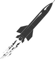 Silhouette missile black color only vector