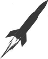 silueta misil negro color solamente vector