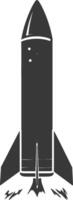 Silhouette missile black color only vector