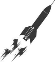 Silhouette missile black color only vector