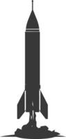 Silhouette missile black color only vector