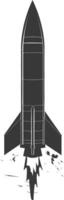 Silhouette missile black color only vector