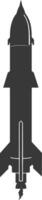 Silhouette missile black color only vector