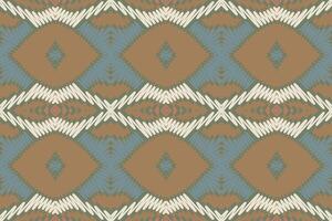 Fashion pattern Seamless Mughal architecture Motif embroidery, Ikat embroidery Design for Print pattern vintage flower folk navajo patchwork pattern vector