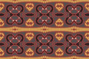 Tissue Dupatta Seamless Native American, Motif embroidery, Ikat embroidery Design for Print pattern vintage flower folk navajo patchwork pattern vector