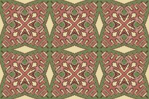 Silk fabric Patola sari Pattern Seamless Bandana print silk Motif embroidery, Ikat embroidery Design for Print pattern vintage flower folk navajo patchwork pattern vector