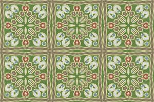 Silk fabric Patola sari Pattern Seamless Mughal architecture Motif embroidery, Ikat embroidery Design for Print tapestry floral kimono repeat pattern lacing spanish motif vector