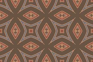 Motif folklore pattern Seamless Bandana print silk Motif embroidery, Ikat embroidery Design for Print Texture fabric saree sari carpet. kurta patola saree vector