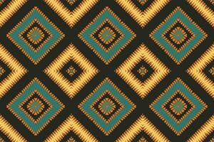 Navajo pattern Seamless Bandana print silk Motif embroidery, Ikat embroidery Design for Print tie dyeing pillowcase sambal puri kurti mughal architecture vector