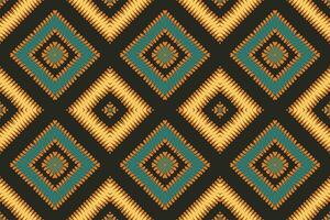 navajo modelo sin costura pañuelo impresión seda motivo bordado, ikat bordado diseño para impresión Corbata tintura funda de almohada sambal puri curti Mughal arquitectura vector