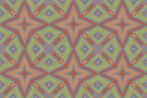 Navajo pattern Seamless Bandana print silk Motif embroidery, Ikat embroidery Design for Print pattern vintage flower folk navajo patchwork pattern vector