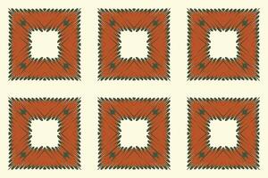 Navajo pattern Seamless Mughal architecture Motif embroidery, Ikat embroidery Design for Print figure tribal ink on cloth patola sari vector
