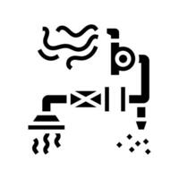 exhaust system ventilation glyph icon illustration vector