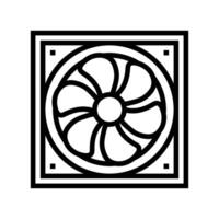 ventilation fan line icon illustration vector