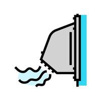 fresh air intake ventilation color icon illustration vector