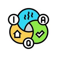 indoor air quality iaq color icon illustration vector