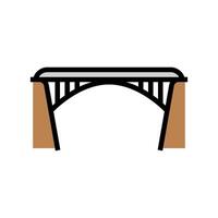 arch bridge color icon illustration vector