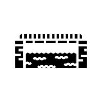 plate girder bridge glyph icon illustration vector