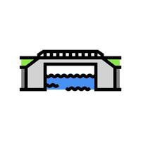 girder bridge color icon illustration vector