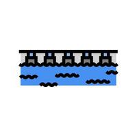 floating bridge color icon illustration vector