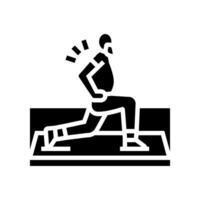 exercise elderly leisure glyph icon illustration vector