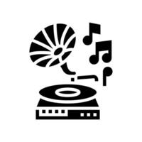 music elderly leisure glyph icon illustration vector