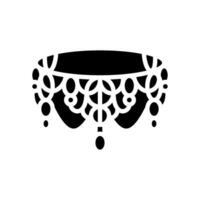 lace goth subculture glyph icon illustration vector